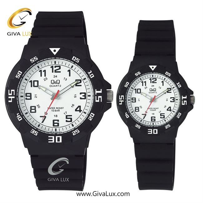 ساعت مچی اورجینال ست کیو اند کیو Q&Q مشکی | مشکی| سفید| کد رفرنس مردانه: VR18J003Y، زنانه: VR19J003Y